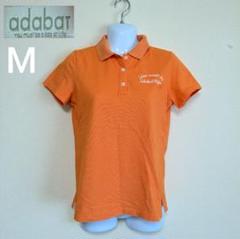 アダバット 半袖ポロシャツ オレンジ レディース ゴルフウェア adabat　M