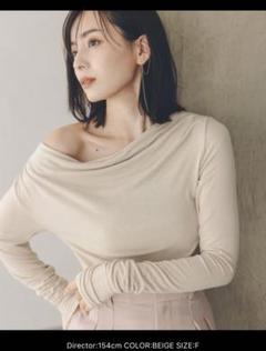 【anuans】カットアウトトップス ブラック　黒　新品未開封　長袖　カットソー バックオープンシアーカットトップス（Tシャツ/カットソー