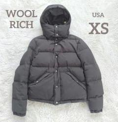 Woolrich ウールリッチ　フーデッドダウンジャケット　無地　カーキ　XS Woolrich ウールリッチ フーデッドダウンジャケット 無地 カーキ
