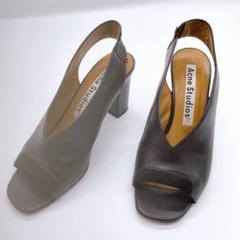 人気モデル❤︎アクネストュディオズ バックストラップ レザーサンダル オープントゥ
