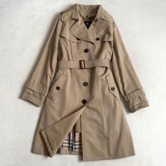 BURBERRY LONDON スプリングコート　裏地シャドーチェック　ベルト BURBERRY 未使用△バーバリー サンドリンガム 3991117 襟裏ノバ