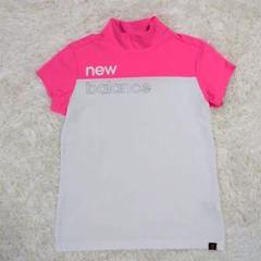 new balance レディース ゴルフシャツ ピンク/ホワイト　サイズ1
