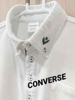★CONVERSE ポロシャツ スポーツウェア ゴルフ ホワイト メンズ 速乾