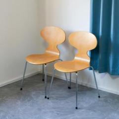 FritzHansen アルネヤコブセン アントチェア 2脚　リプロダクト　引取 FritzHansen アルネヤコブセン アントチェア 2脚 リプロダクト