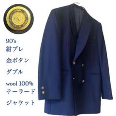 ANAYI　20aw テーラードジャケット　ダブル　金ボタン　紺ブレ　ウール ANGIE ジャケット テーラードジャケット 金ボタン ダブル