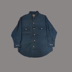 [Vintage] 80s Silk100% Blue Fade Shirt