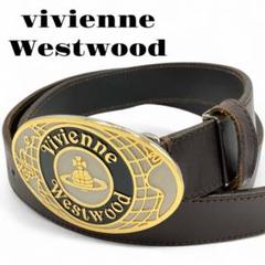 希少⭐️Vivienne Westwood レザー ベルト ビッグオーブ　ブラック 希少⭐️Vivienne Westwood レザー ベルト ビッグオーブ
