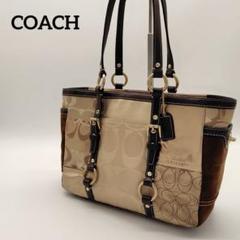 ★COACH★ トートバッグ シグネチャー ブラウン ゴールド 10388