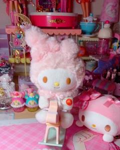 入荷now 買えない マイメロ サンリオ ジャンク 2014年製 ぬいぐるみ ゆらゆら木馬 ぬいぐるみ