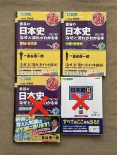 金谷の日本史 なぜに流れがわかる本 日本史B一問一答　2冊セット　東進ブックス