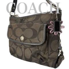 【美品】コーチ COACH ショルダーバッグ シグネチャー BLACK 197