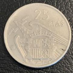 【エラーコイン】フランシスコ・フランコスペイン1ペセタ硬貨1953 エラーコイン】フランシスコ・フランコスペイン1ペセタ硬貨1953