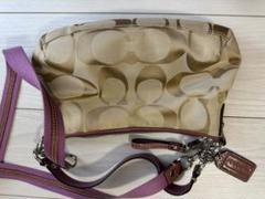 COACH ショルダーバッグ F5111 ベージュ/パープル