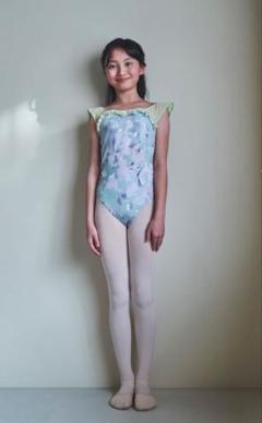 スティナ　レオタード　ブルー　140-150 stina / type H halfsleeve/blue gray