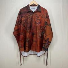 ウィザード L/S PRINT SLIT SHIRTS (オレンジ/Ｌ)