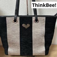 【美品】シンクビー! トートバッグ　肩かけ　ショルダー 2way A4収納 美品】シンクビー! トートバッグ 肩かけ ショルダー 2way A4収納