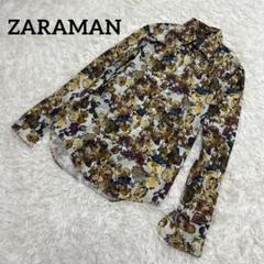 ZARA MAN ザラマン　総柄フラワープリント 長袖シャツ　ビンテージ感