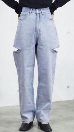 tiptop サイドカット ダメージデニムパンツ