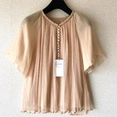 【タグ付き】MACPHEE マカフィー　ノーカラーシアーシャツ MACPHEE 【定価1.7万】マカフィー *リネンバンドカラードルマン