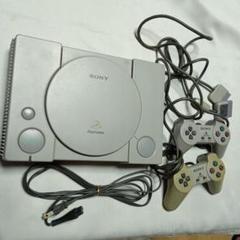 【ジャンク品】SONY・PlayStation本体、コントローラ2個付きです。
