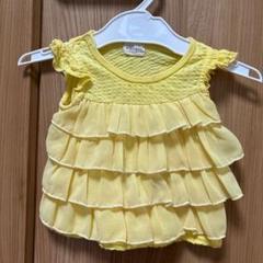 キッズズー　ベビー服　子供服　フリフリトップス　黄色　トップス７０サイズ