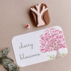 消しゴムはんこ　桜の木はんこ2点セット　春のサムネイル