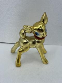 金色のバンビ陶器製 置物 昭和レトロ　アンティークmade in USA