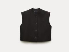 ZW COLLECTION ベストトップス ZARA 新品 ザラ 黒 ベスト - メルカリ