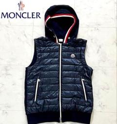 【極美品】MONCLER モンクレール ダウンベスト ブラック レディース 0 美品☆モンクレール moncler ダウン ベスト ブラック 黒 レディース