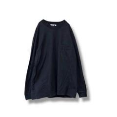 ユニクロU クルーネックTシャツ　長袖　ブラック　L ロンT 綿　無地　定番