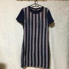 Tommy Hilfiger トミー スパンコール スウェット生地ワンピ 派手