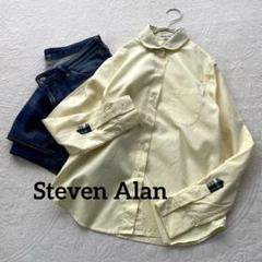 アメリカ製　Steven Alan 丸襟　ラウンドカラーコットンシャツのサムネイル