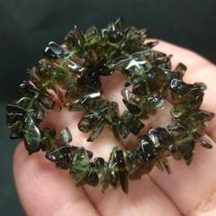 槃-⑮【超希少 モルダバイト】ソーティング付き ブレス 手首