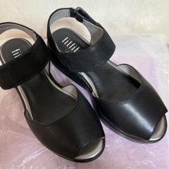 fitfit フィットフィット黒★サンダル 24.5cm★美品(箱あり)