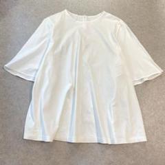 【46サイズ】ベルスリーブ　サラッとゆったりシルエットのTシャツ　白　3L