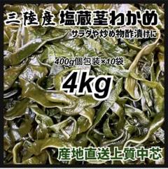 お買い得商品【塩蔵茎わかめ】大容量4kg 産地直送 三陸産 人気のサムネイル