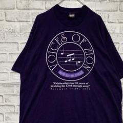 USA製90sヴィンテージTシャツ!シングルステッチ パープル半袖古着XL79