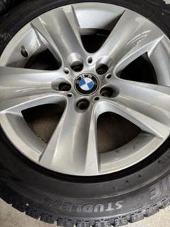 j*n様 BMW純正 8J×17 シルバー ホイールセット タイヤ付き BMW E83 X3 純正 17インチ 8J ET46 PCD120 ヨコハマ アイス