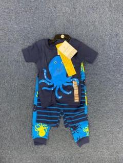 キッズ オーガニックコットン パジャマ 上下3点セット 半袖