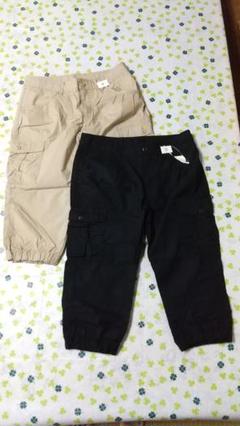 2枚セット カーゴクロップドパンツ ハーフパンツ 新品 ベージュ 黒 ユニクロ