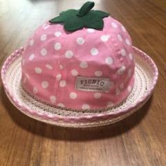 ミキハウスPICNIC ピンク 水玉 麦わら帽子　未使用