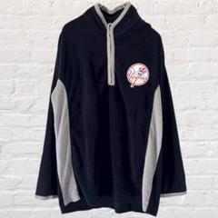 MLB 長袖 ハーフジップ フリース トレーナー ニューヨークヤンキース 古着