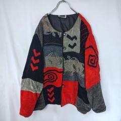 【maggie barnes レトロカーディガンジャケットF】刺繍90's古着