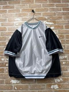 90s NIKE ナイキ　Tシャツ　ゲームシャツ　シルバー　テック　ワンポイント