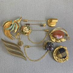 【H】お買い得✨レディース　ブローチ　おまとめ　9点セット