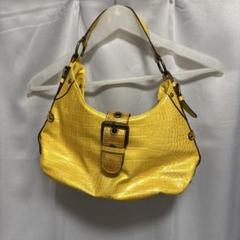 y2k イエロークロコダイル風ハンドバッグ