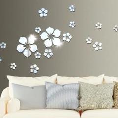 ウォールステッカー 桜 フラワー 花びら アクリル立体ステッカー シルバー