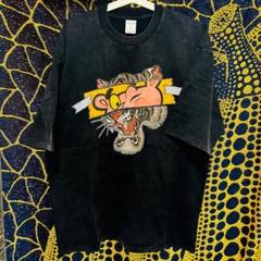 Pink Panther 個性的 メンズ リプリント Tシャツ 新品 ブラック
