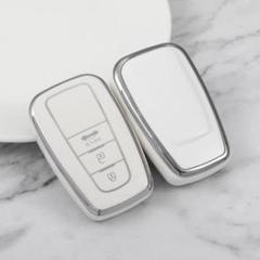 トヨタ スマートキーケース TPU キーカバー 白銀 3ボタン RAV4