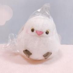 ふわぽわシマエナガ　ぽってりお手玉ぬいぐるみ しりもち